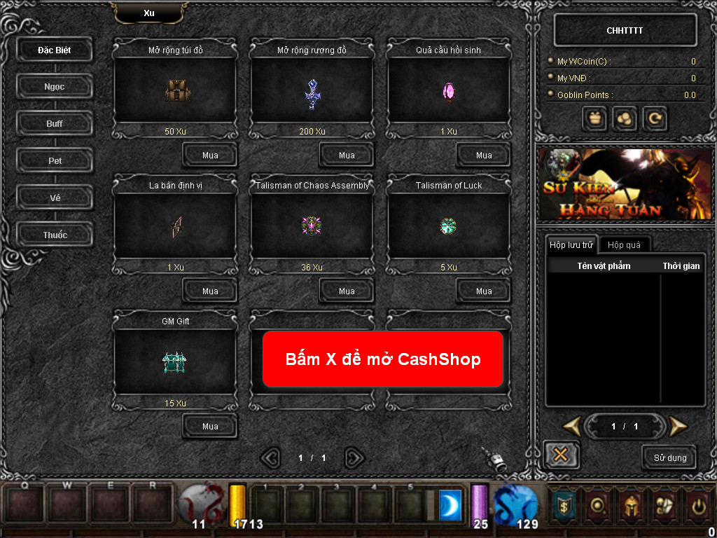 Chức năng chính của Game MU Bắc Nam