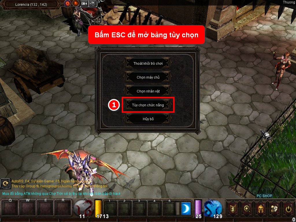 Chức năng chính của Game MU Bắc Nam